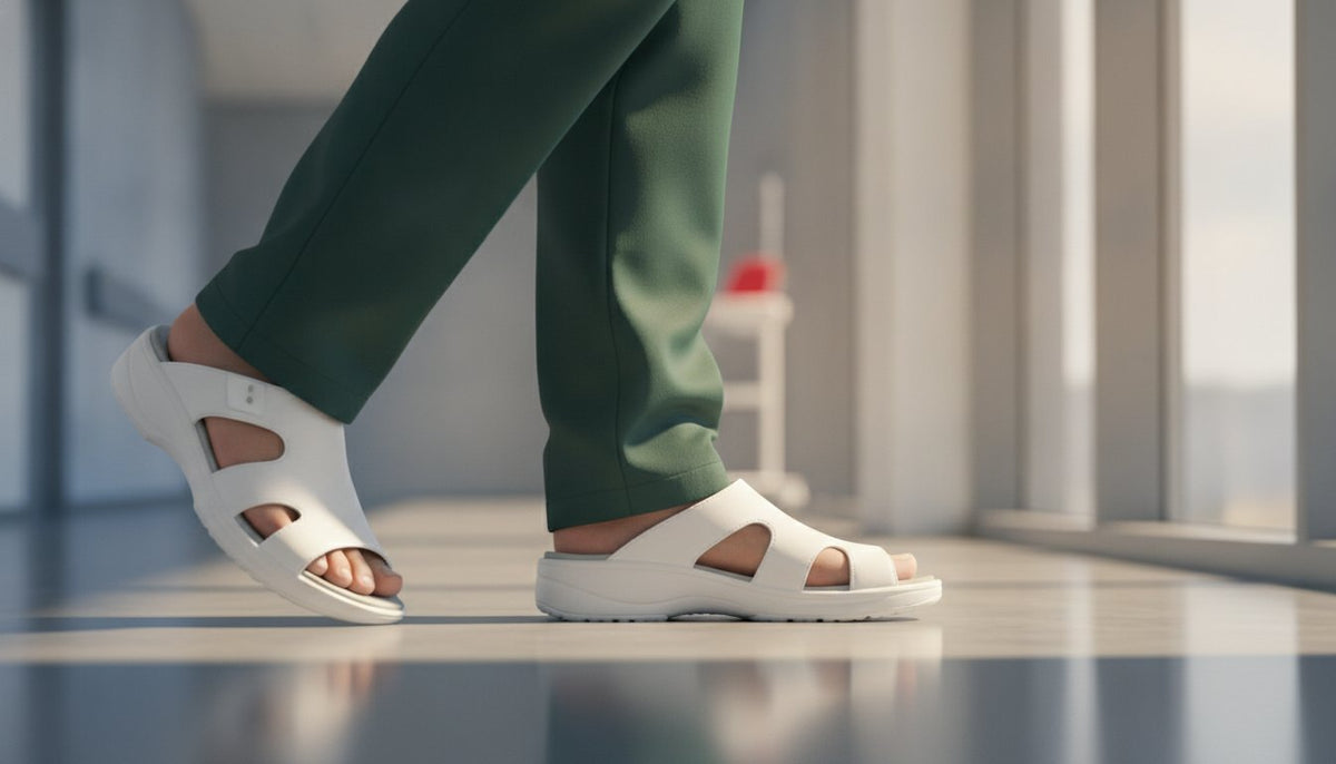 Arbetssandaler för vårdpersonal: Den kompletta köpguiden 2026