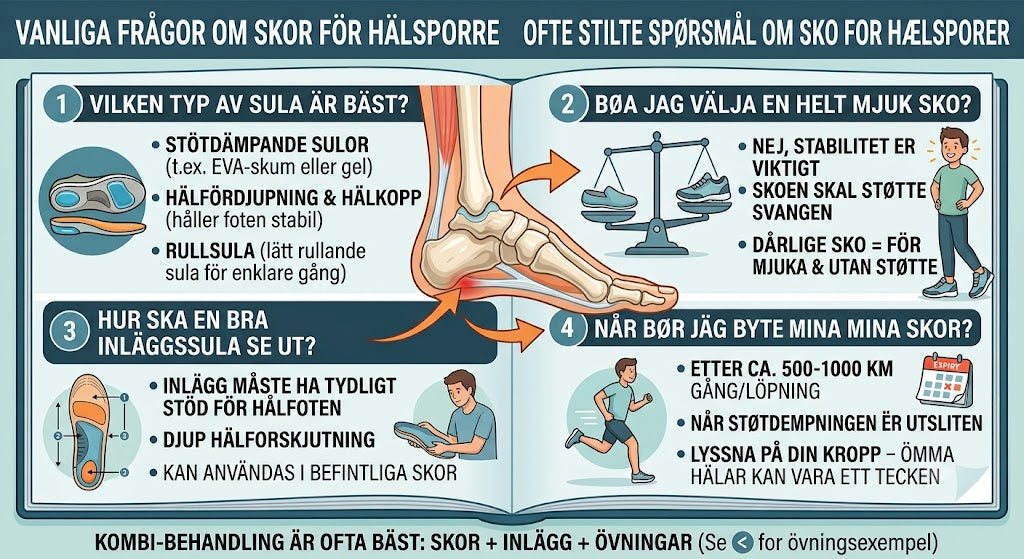 Vanliga frågor om skor mot hälsporre