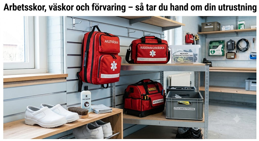Arbetsskor, väskor och förvaring – så tar du hand om din utrustning
