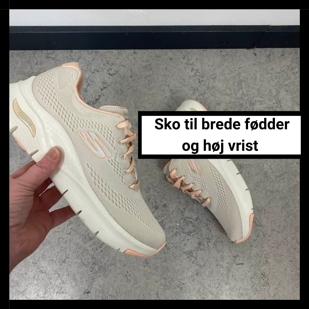 Skor för breda fötter och hög vrist