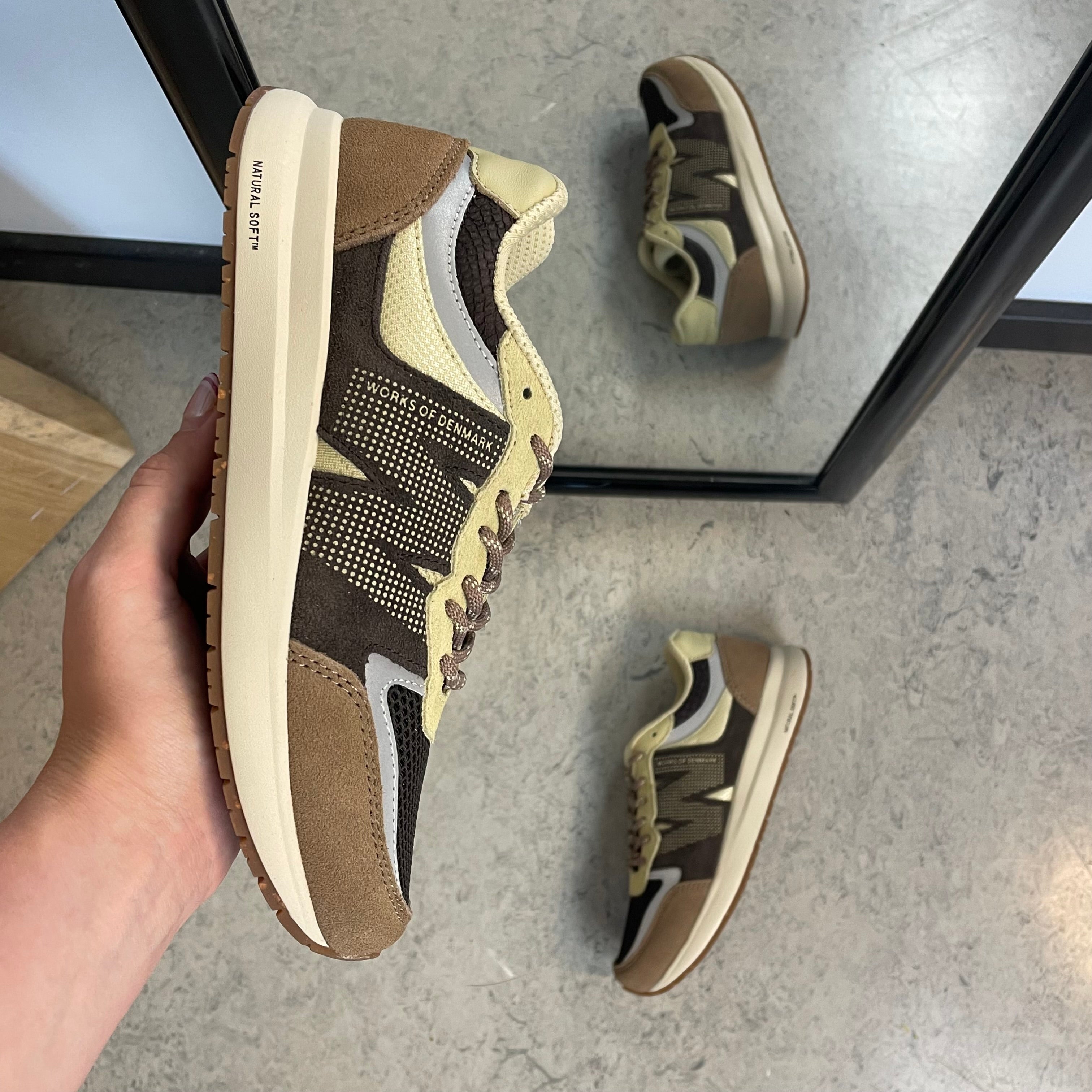 Woden Rigmor Open Mesh – lätt och ventilerande sneaker i Chocolate Multi