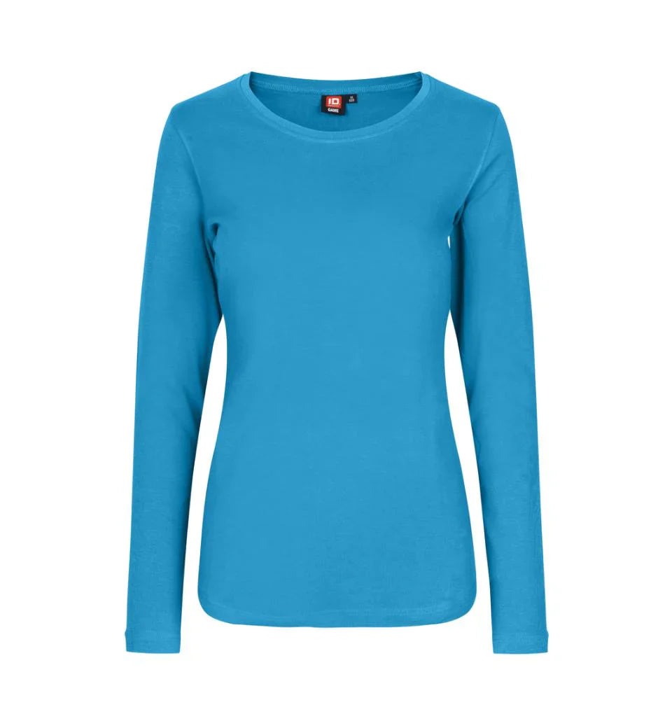 Turkos långärmad t-shirt dam