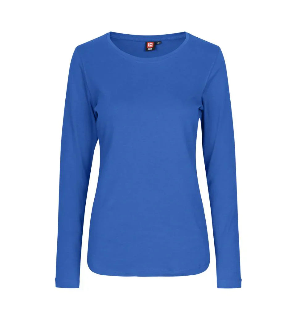 Blå långärmad t-shirt dam