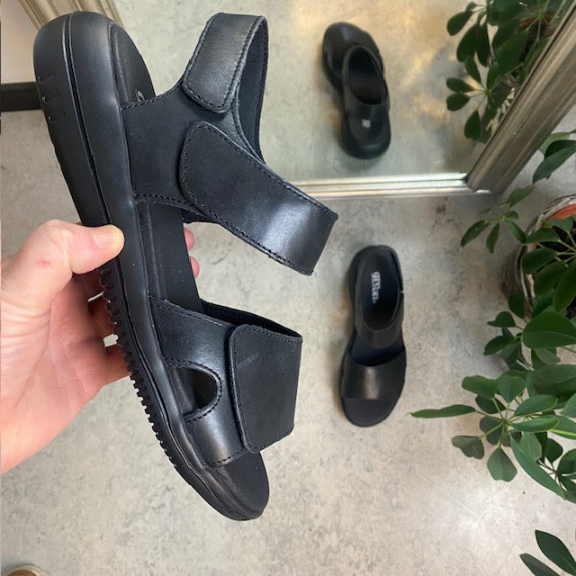 Svart lädersandal från Green Comfort
