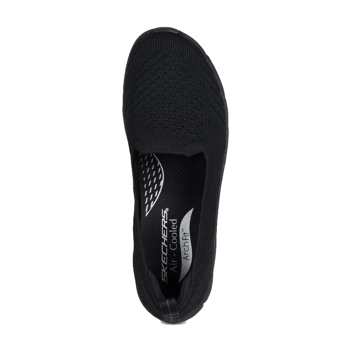 Svart ballerina med Arch Fit från Skechers