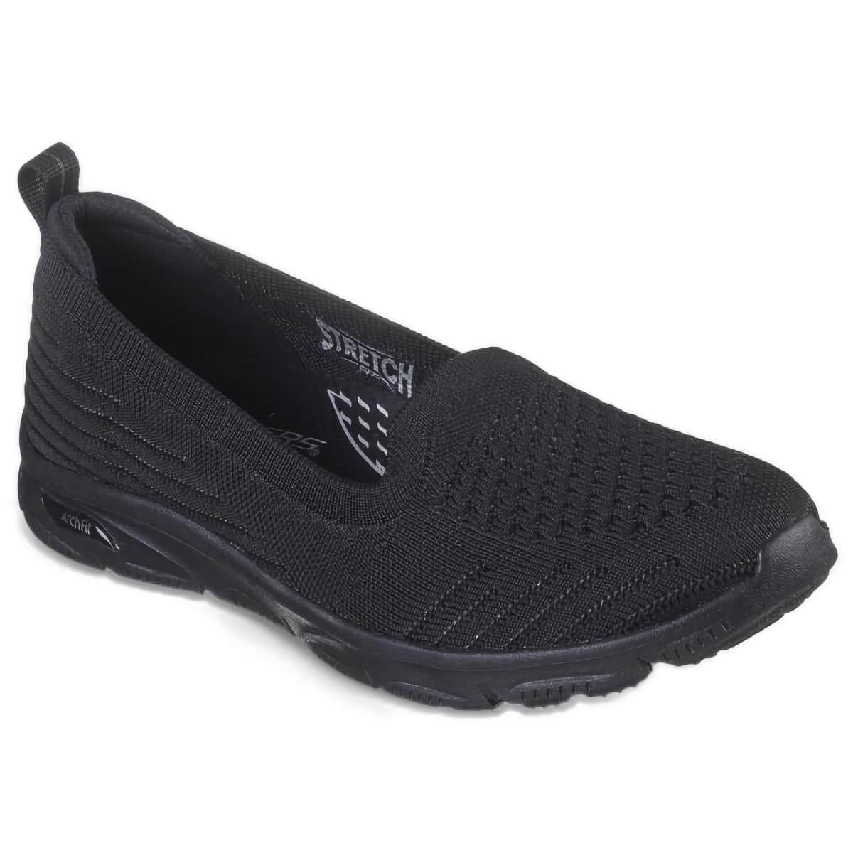 Svart ballerina med Arch Fit från Skechers