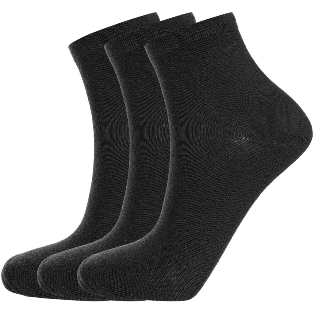 3-pack kortankade strumpor i svart