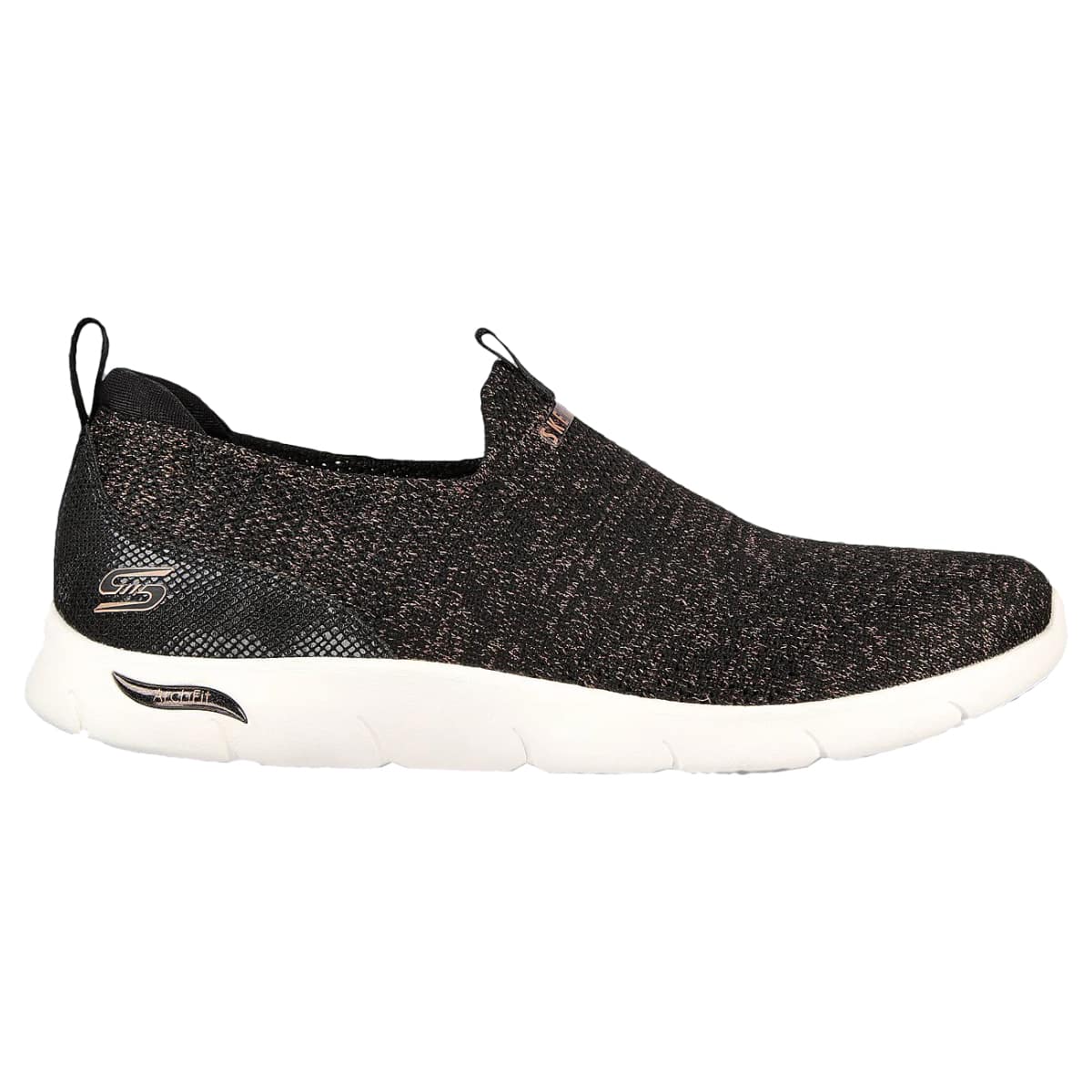 Mörka damskor med färgdetaljer från Skechers
