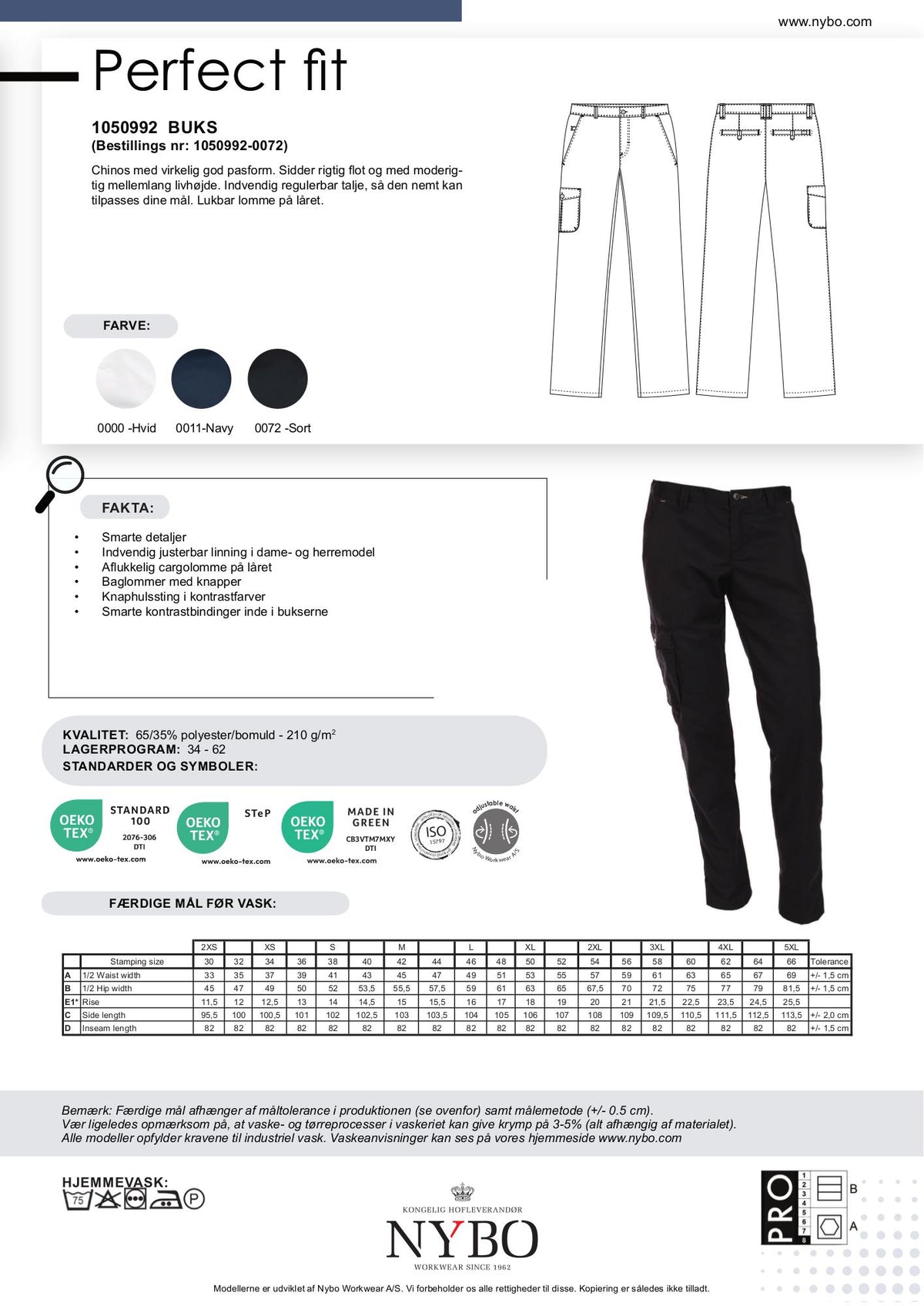 Nybo Svarta Dam Perfect Fit Chinos, Utmärkt Passform
