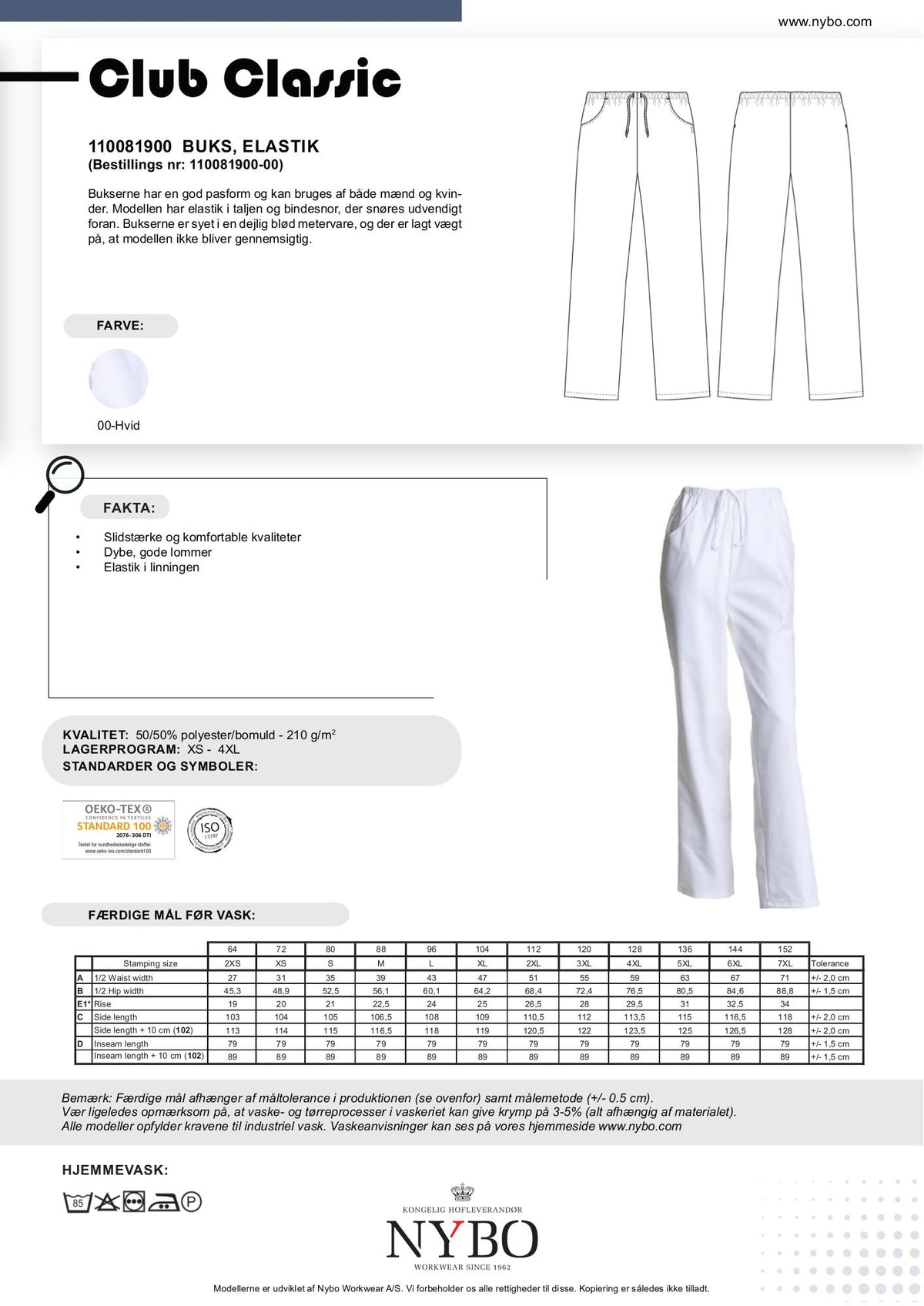 Uniformsbyxor med resår i midjan