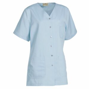 Nybo ljusblå damtunika Charisma Premium, slitsar, komfort, TENCEL®