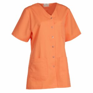 Nybo Orange Dametunika Charisma Premium, kortærmet, temperaturregulerende, slidsar