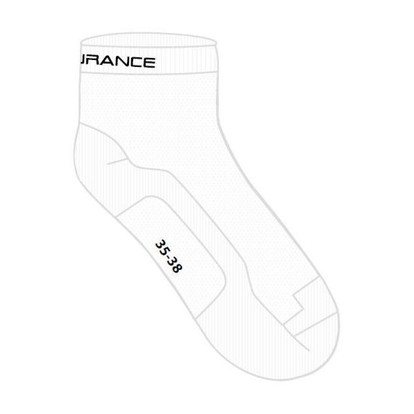 Vit sportig ankelsocka