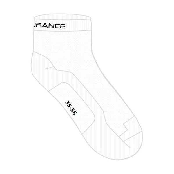 Vit sportig ankelsocka