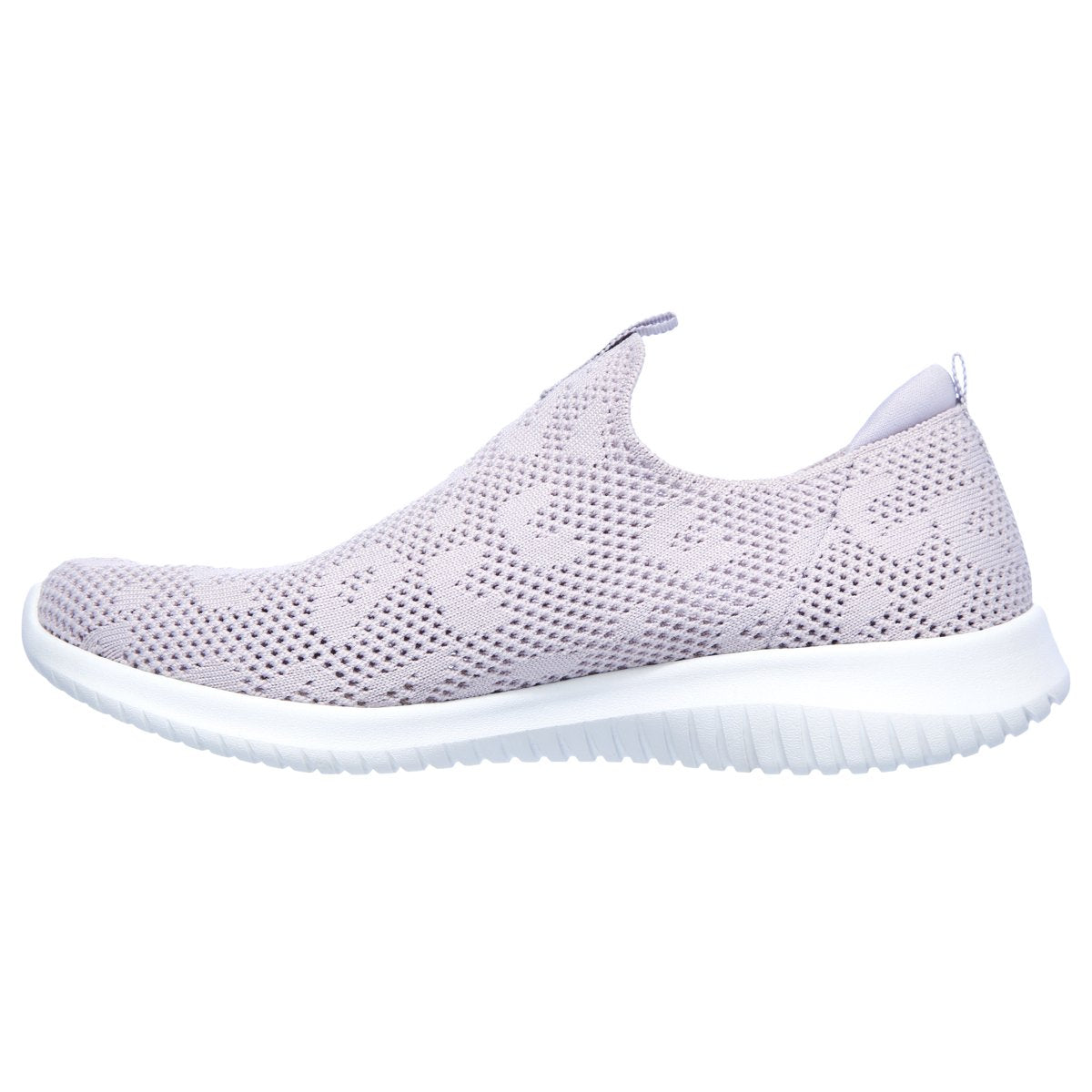 Lavendelfärgad toffel i stickat från Skechers