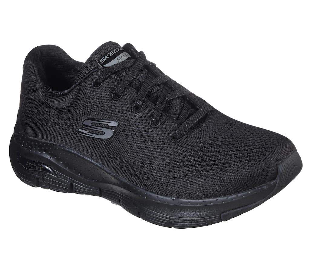 Svarta snörskor med Arch Fit från Skechers