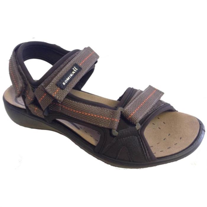 Ibiza 25 brun sandal i skinn med kardborreband