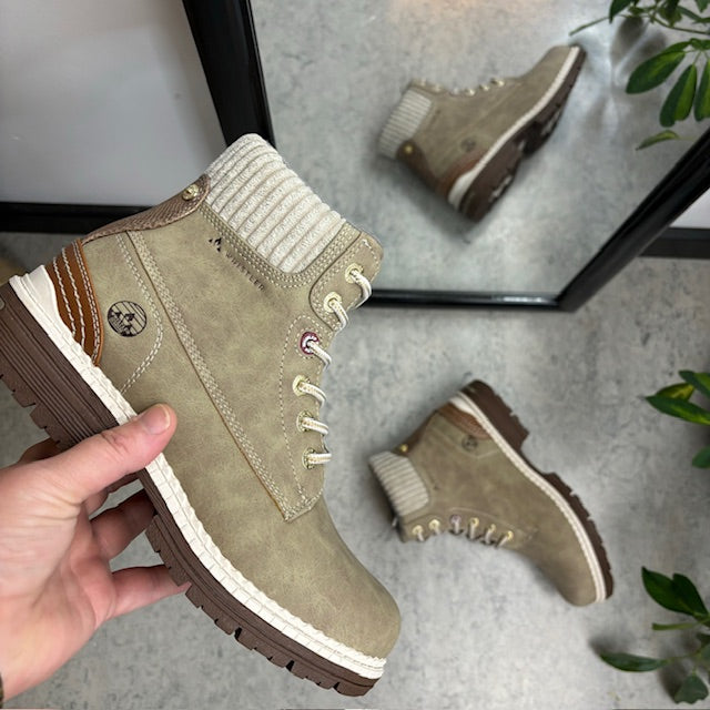 Whistler beige vinterstövel med lätt foder och smarta detaljer