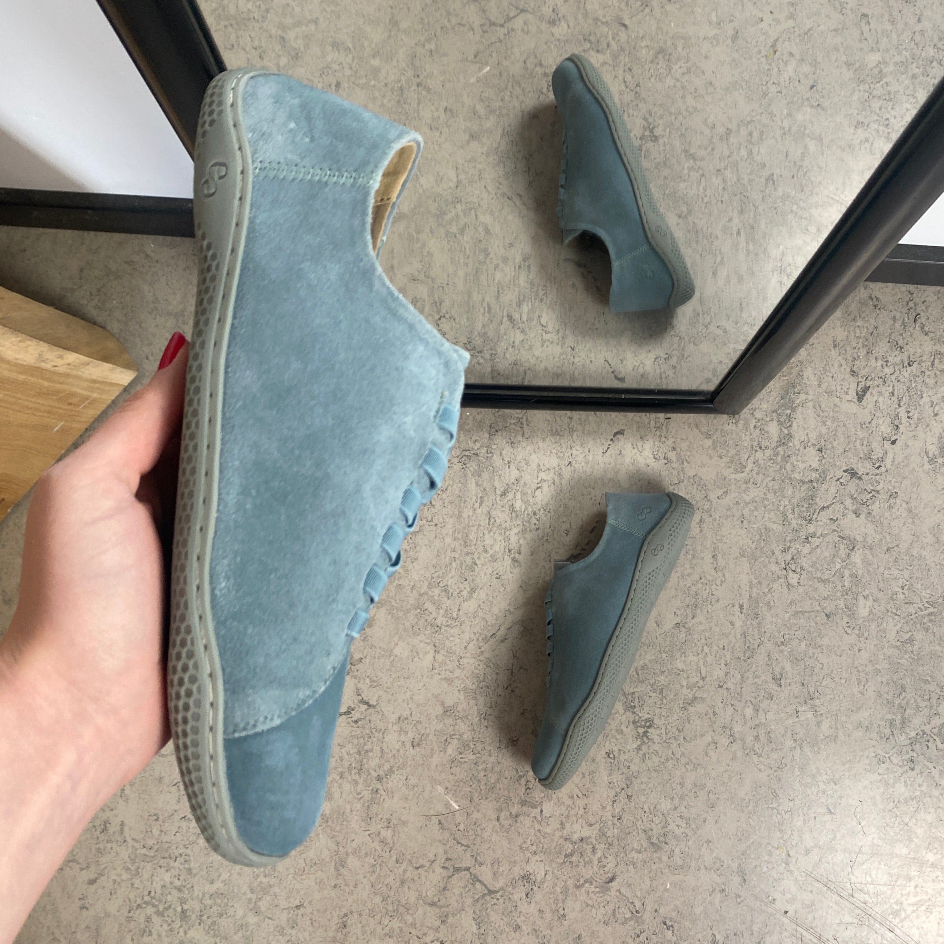 Green Comfort Leeds Lisa barfotasko i blå – flexibel komfort & naturlig rörelse