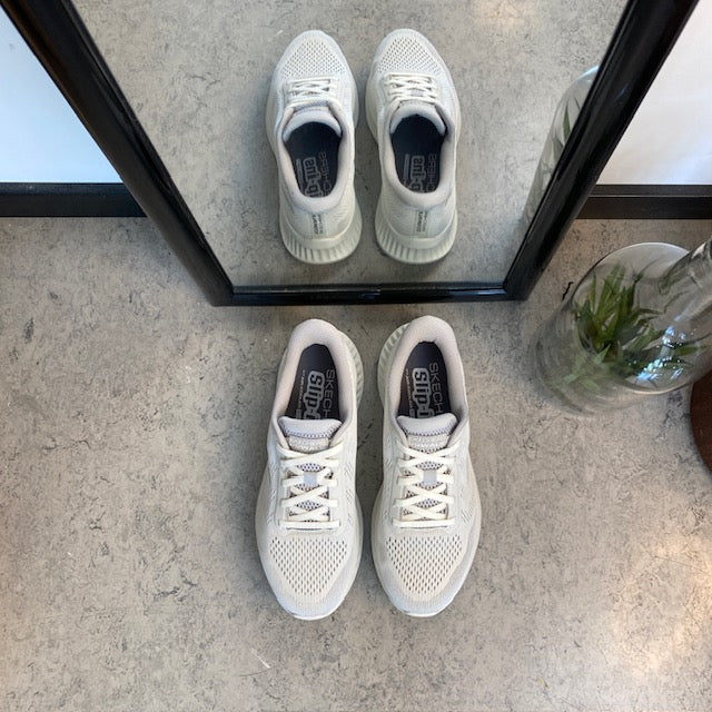 Vita Skechers Slip-Ins för herr