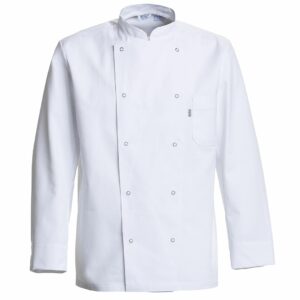 Nybo Vit Unisex Delight Kockjacka, tryckknappar, slitstark