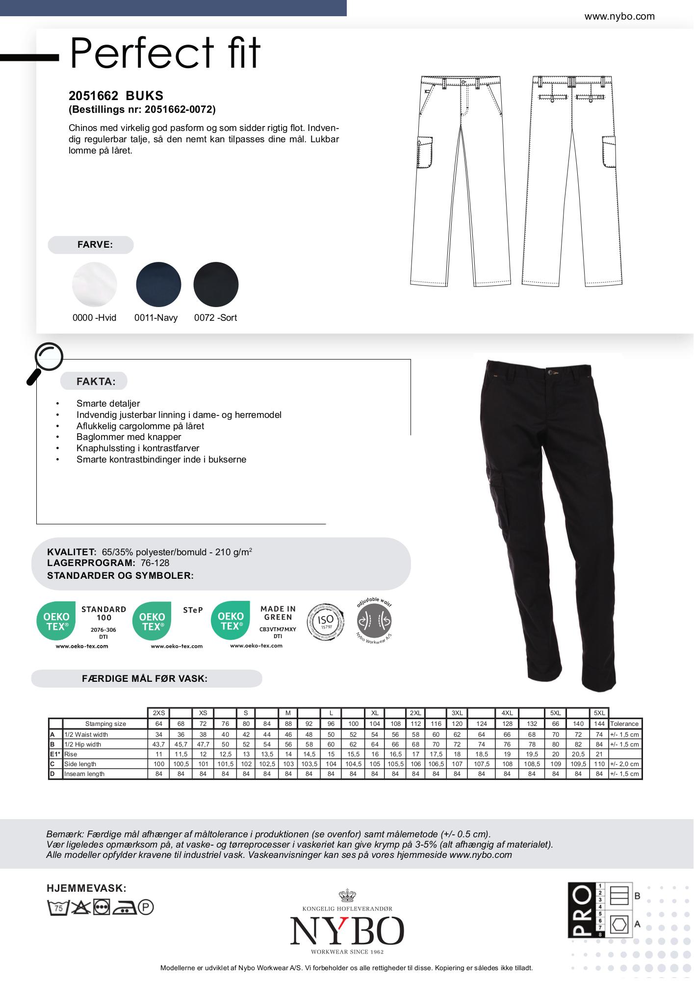 Nybo svarta herrbyxor Perfect Fit – justerbar midja, bra passform