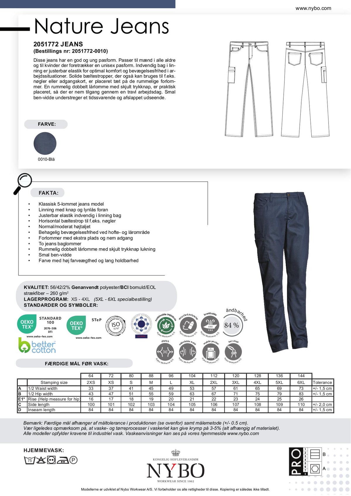 Nybo Blå Herrbyxa Nature Jeans