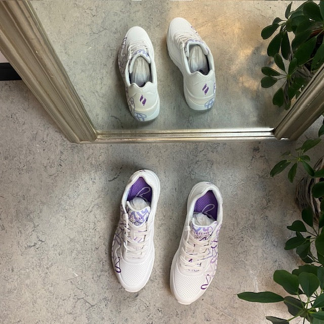 Lila hjärtskor från Skechers