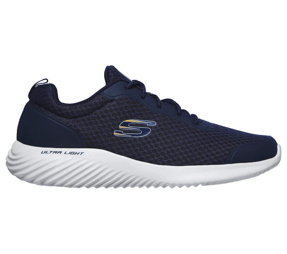 Lätta marinblå snörskor för herr från Skechers