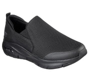 Svarta breda herrtofflor från Skechers
