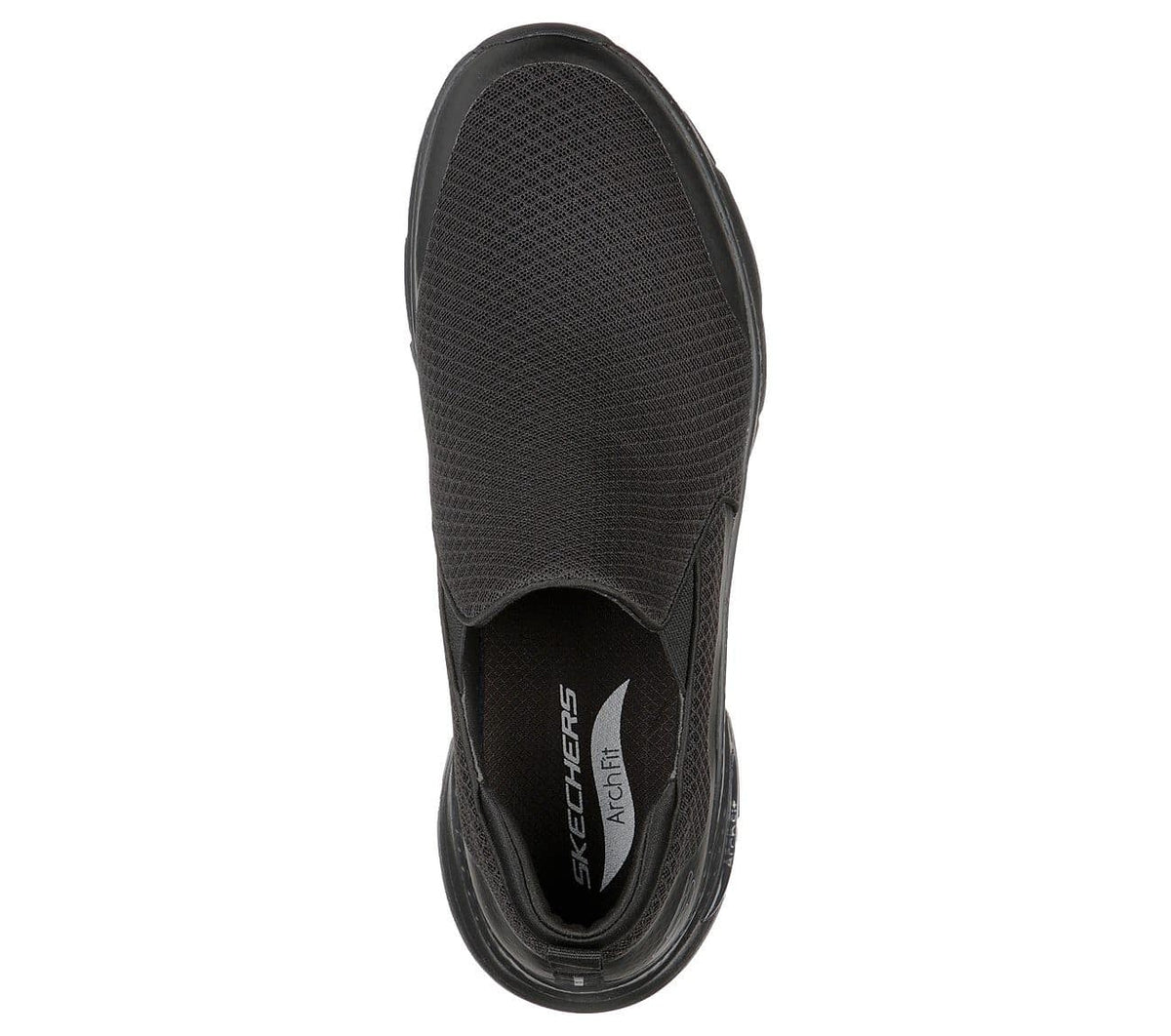 Svarta breda herrtofflor från Skechers