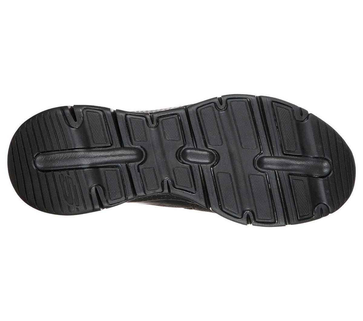 Svarta breda herrtofflor från Skechers