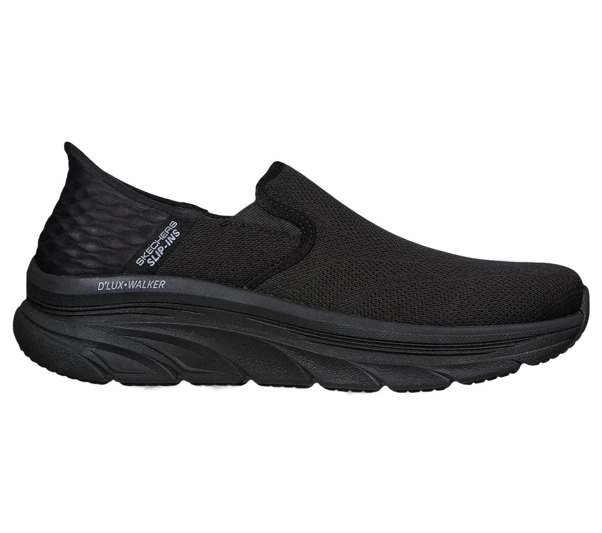 Svarta stugtofflor för herr med hands-free slip-in