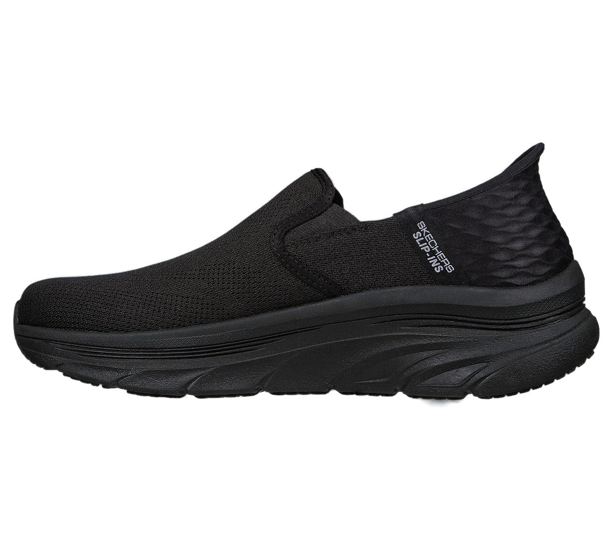 Svarta stugtofflor för herr med hands-free slip-in