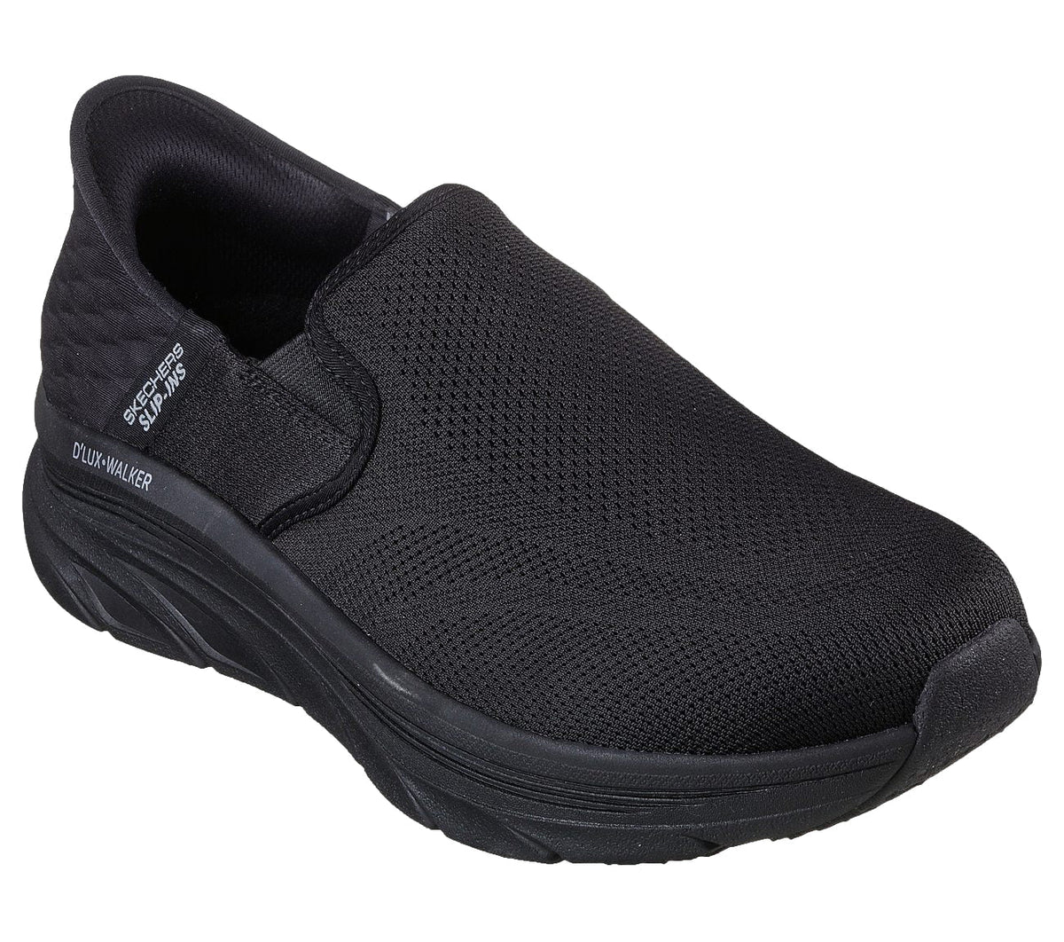 Svarta stugtofflor för herr med hands-free slip-in