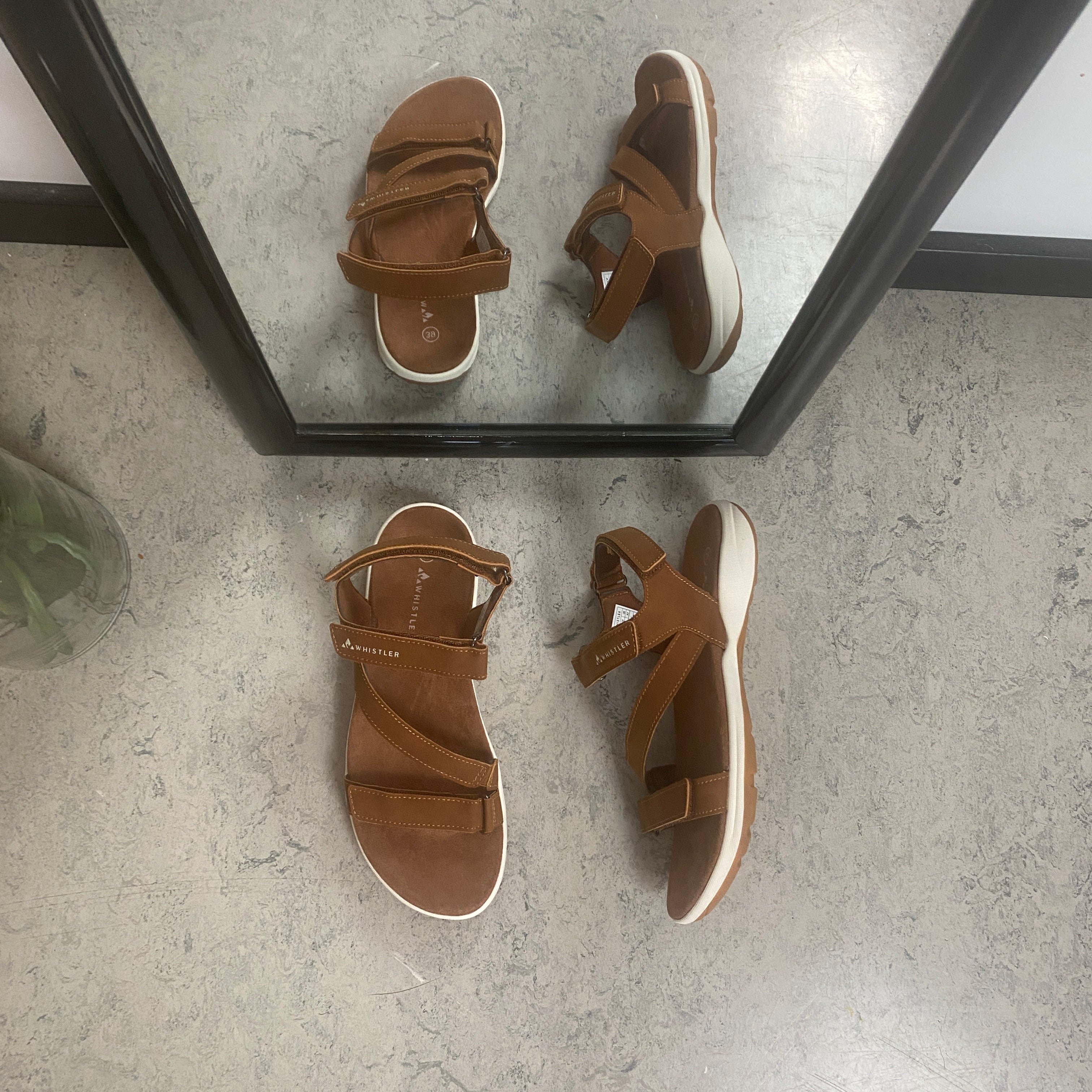 Malena W sandal – brun sandal med bra hålfotsstöd och justerbara remmar