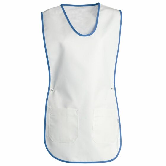 Nybo Vit/Blå Unisex Dolly Förkläde, Sandwich, Justerbart, Fickor