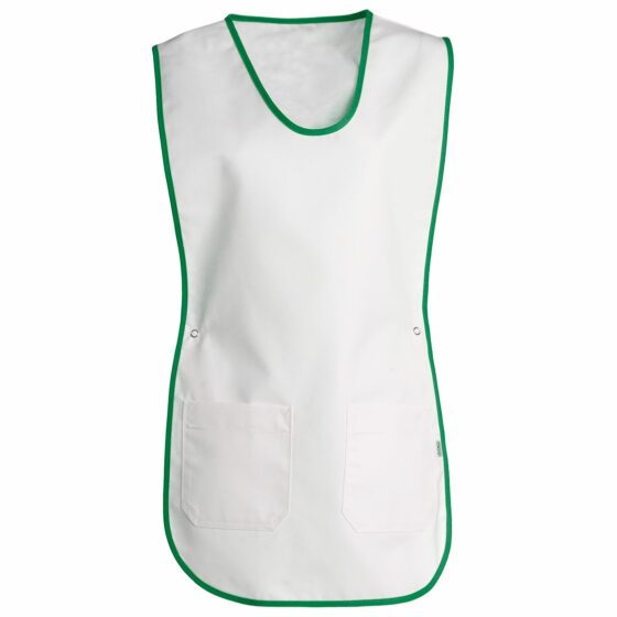 Nybo Vit/Grön Unisex Dolly Förkläde, Sandwichstil, Justerbart
