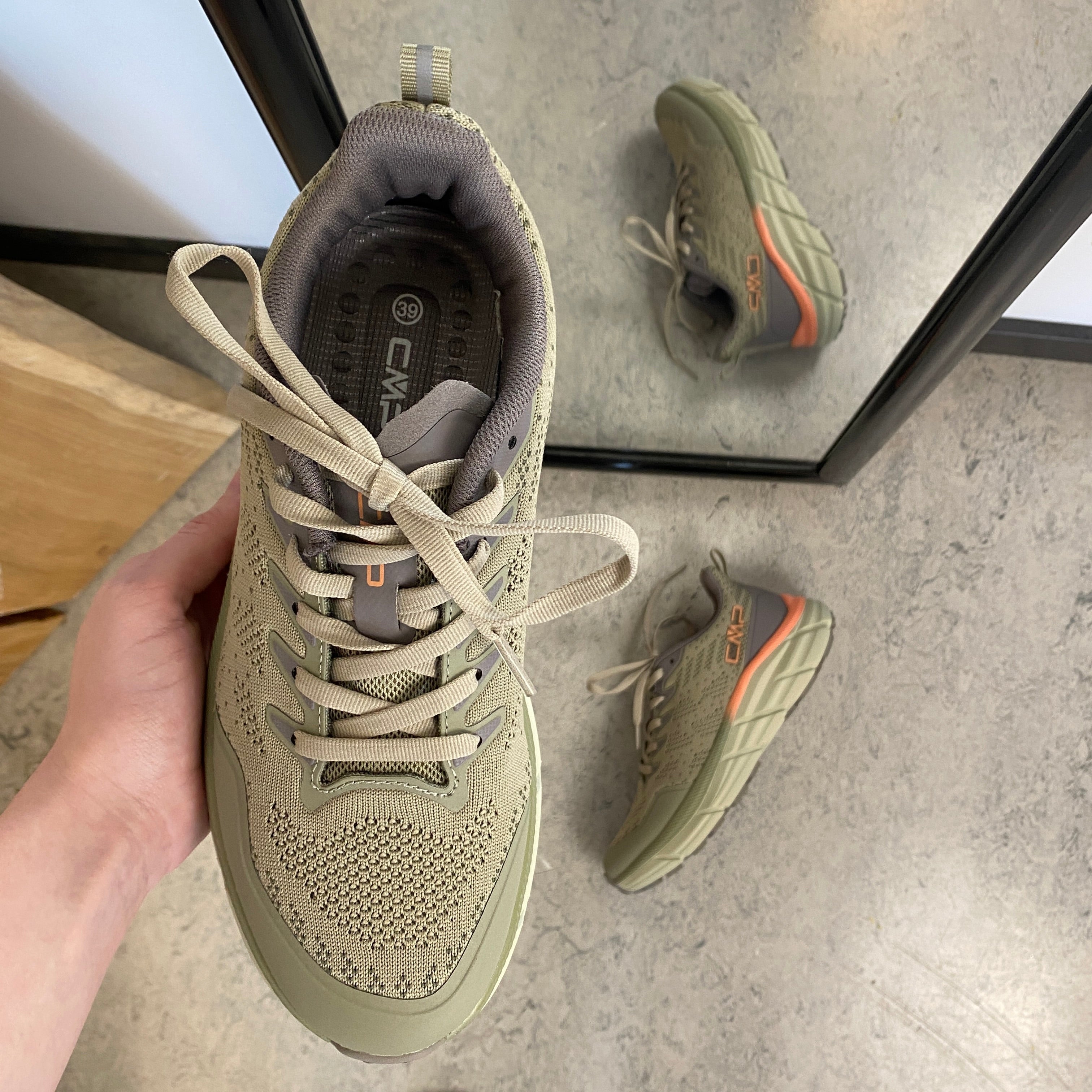 CMP Rahmsy Wmn Multifunctional Shoes – olivgrön med orange detalj vid hälen