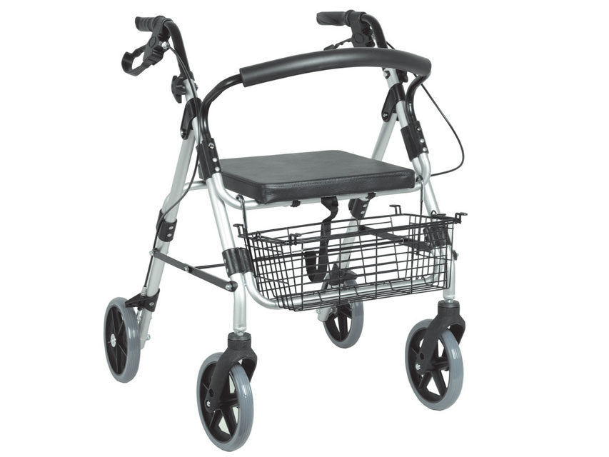Hopfällbar rollator i grå