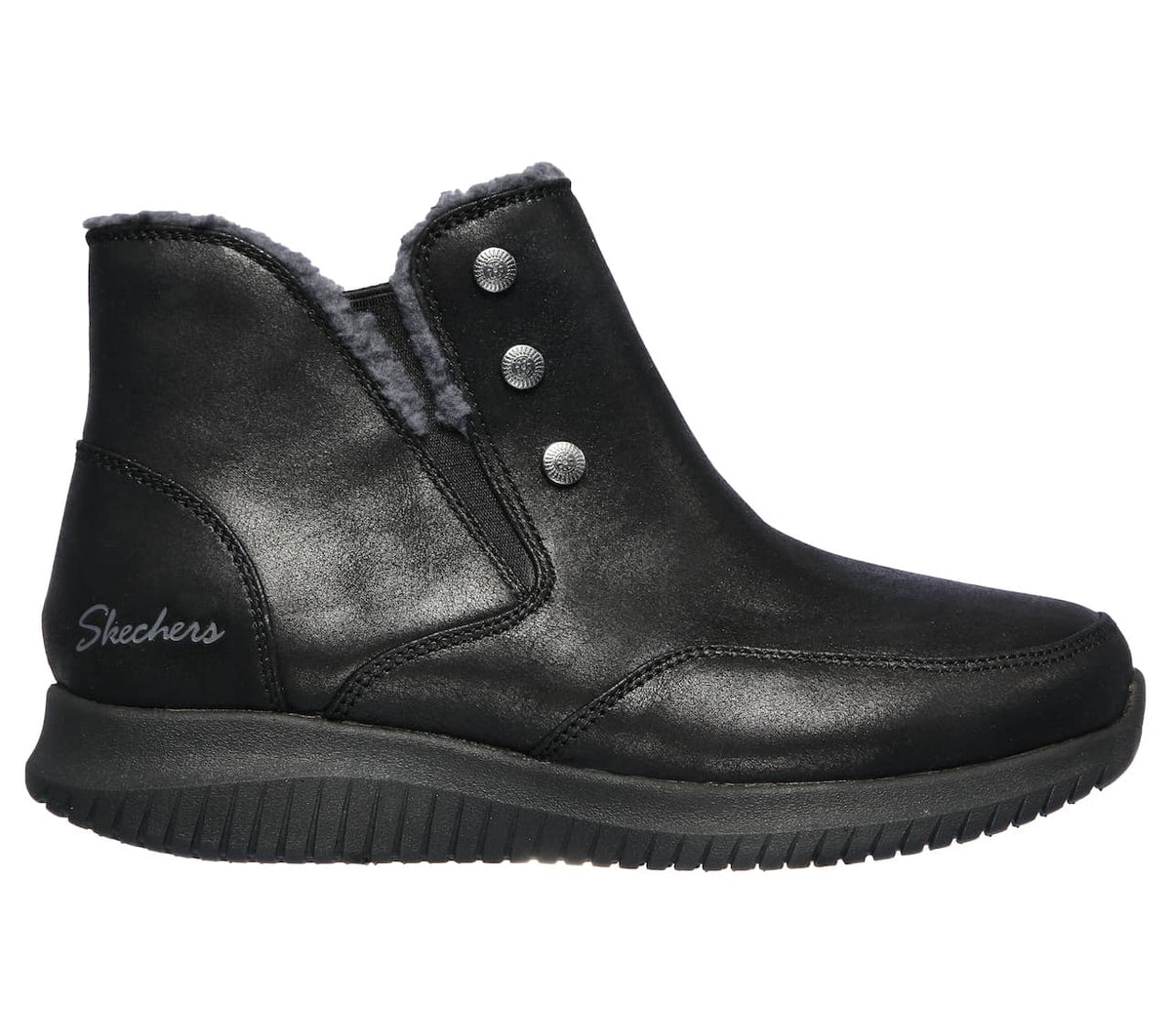 Svart fodrad ankelstövel från Skechers