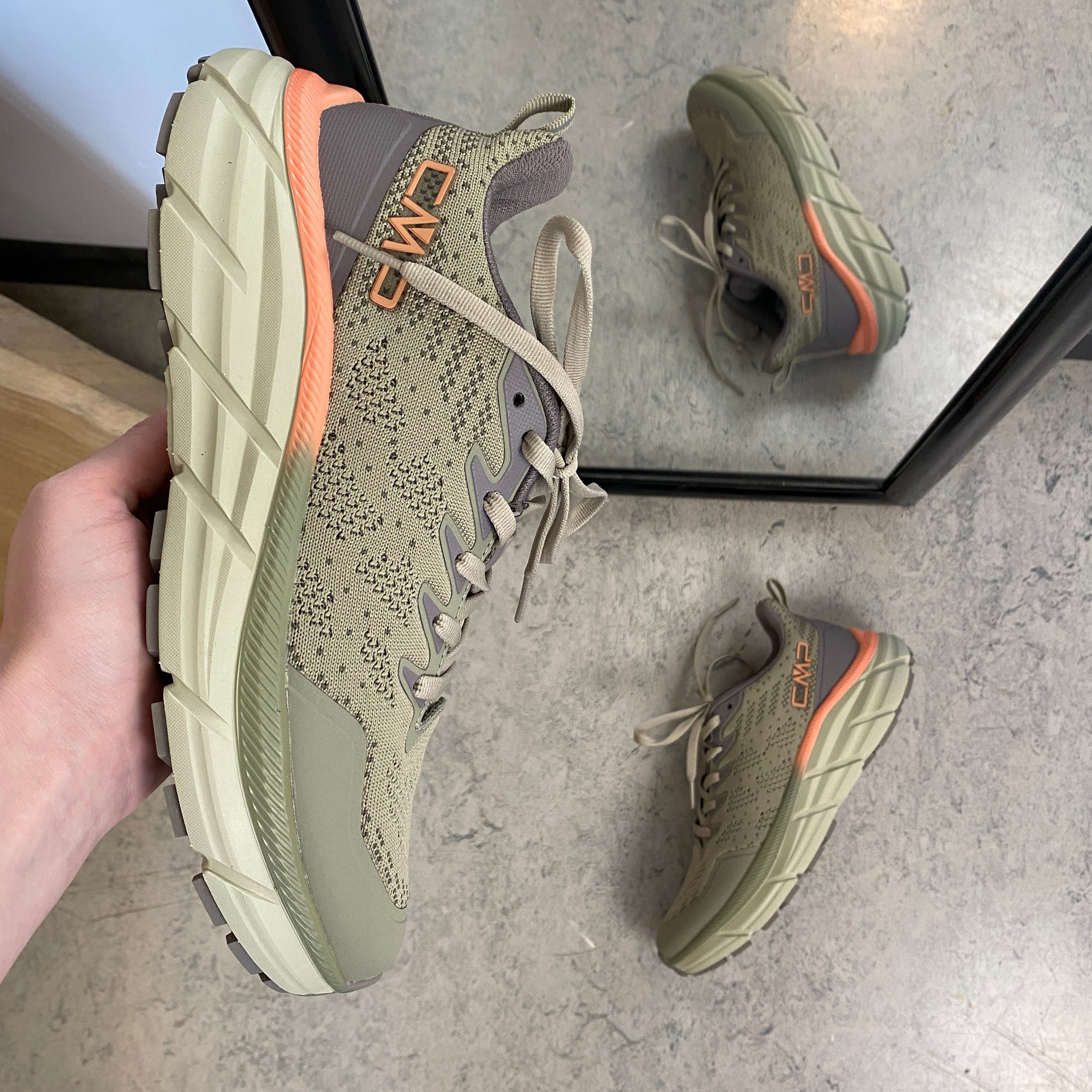 CMP Rahmsy Wmn Multifunctional Shoes – olivgrön med orange detalj vid hälen