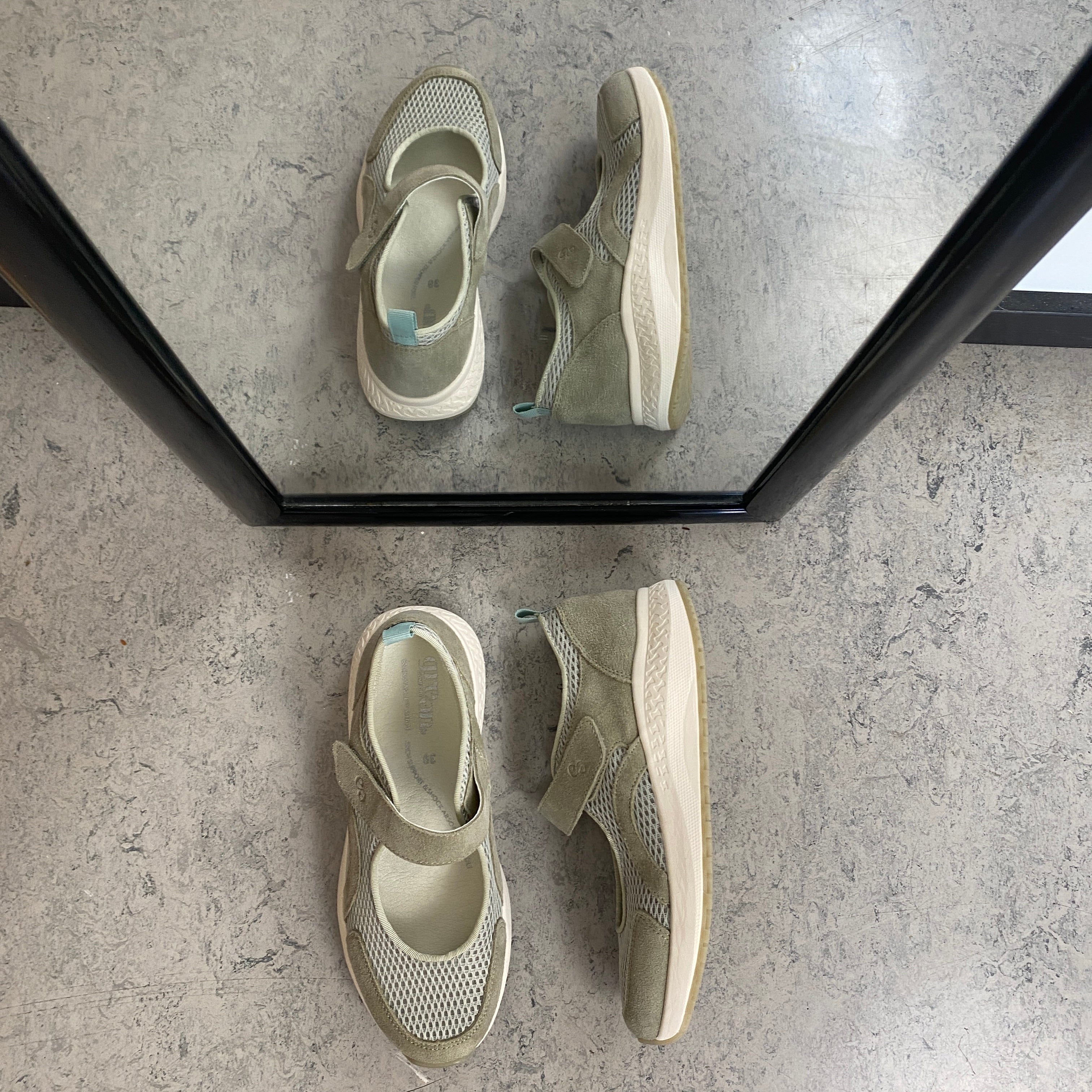 Green Comfort ballerina – Dammgrön