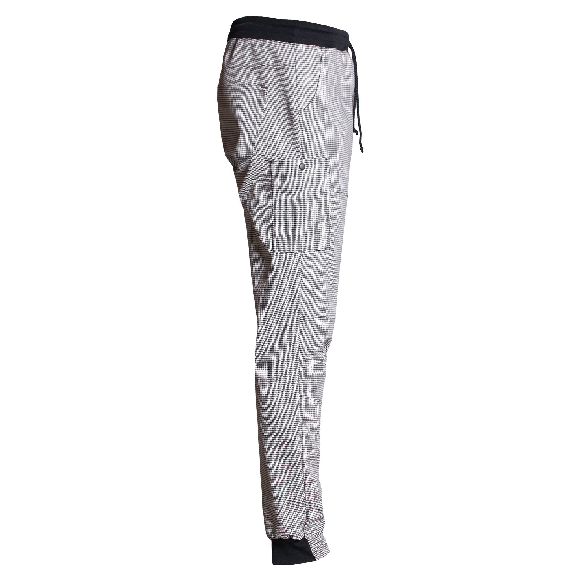 Nybo Sort-Hvid Pepita Unisex New Nordic Casual Buks, Pull-On, Komfort
