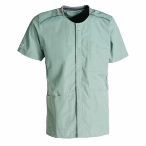 Nybo Ljusgrön Unisex Sporty Tunika – Flexibel, Slitsar och Justerbara Ärmar