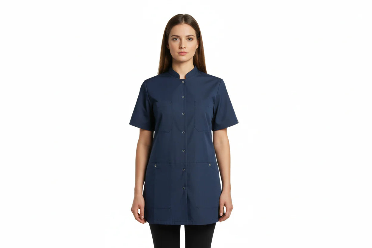 Nybo Navy Unisex Nature Skjorta, justerbar i ryggen, slitstark