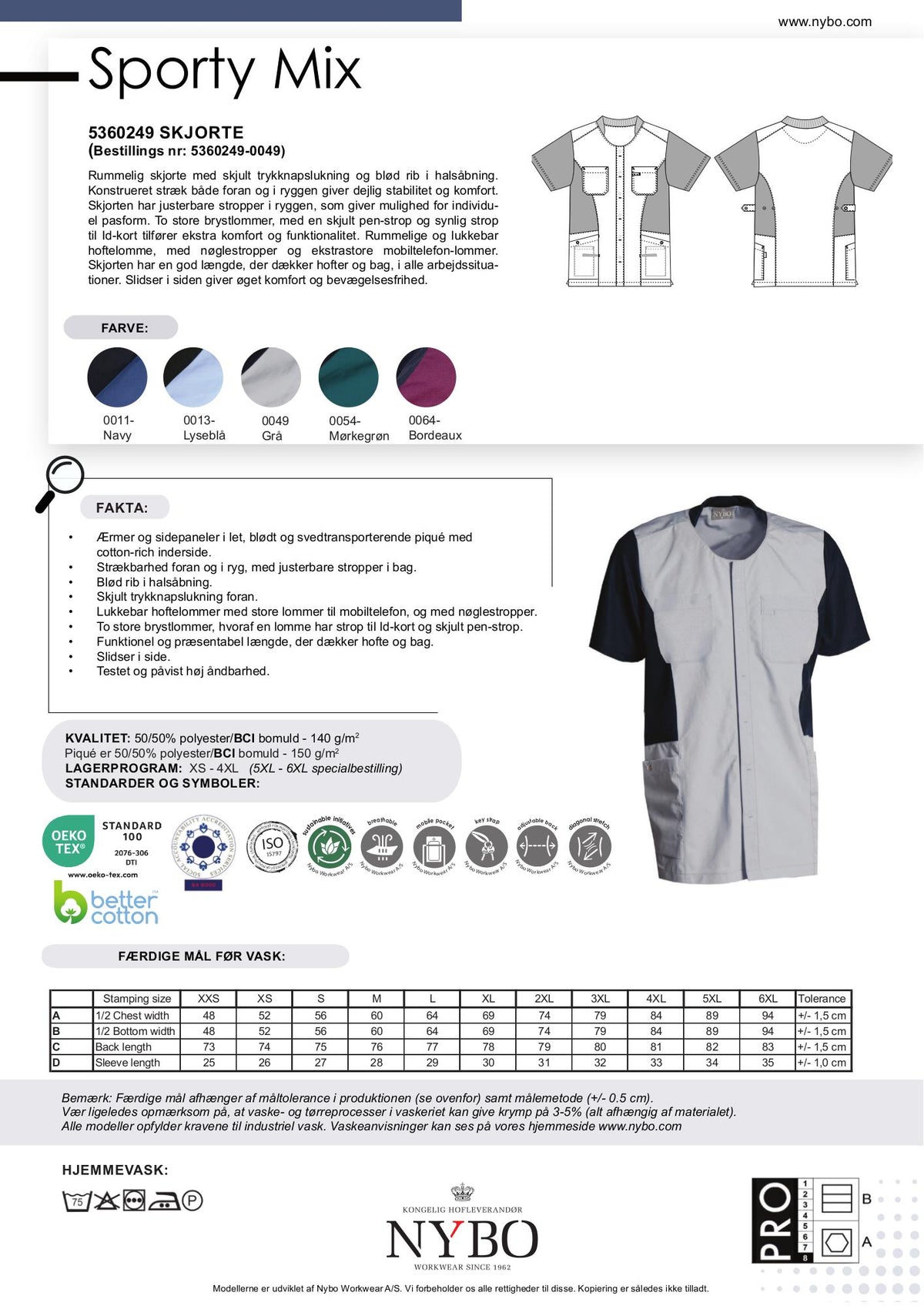 Nybo Grå Melange Unisex Sporty Mix Tunikor