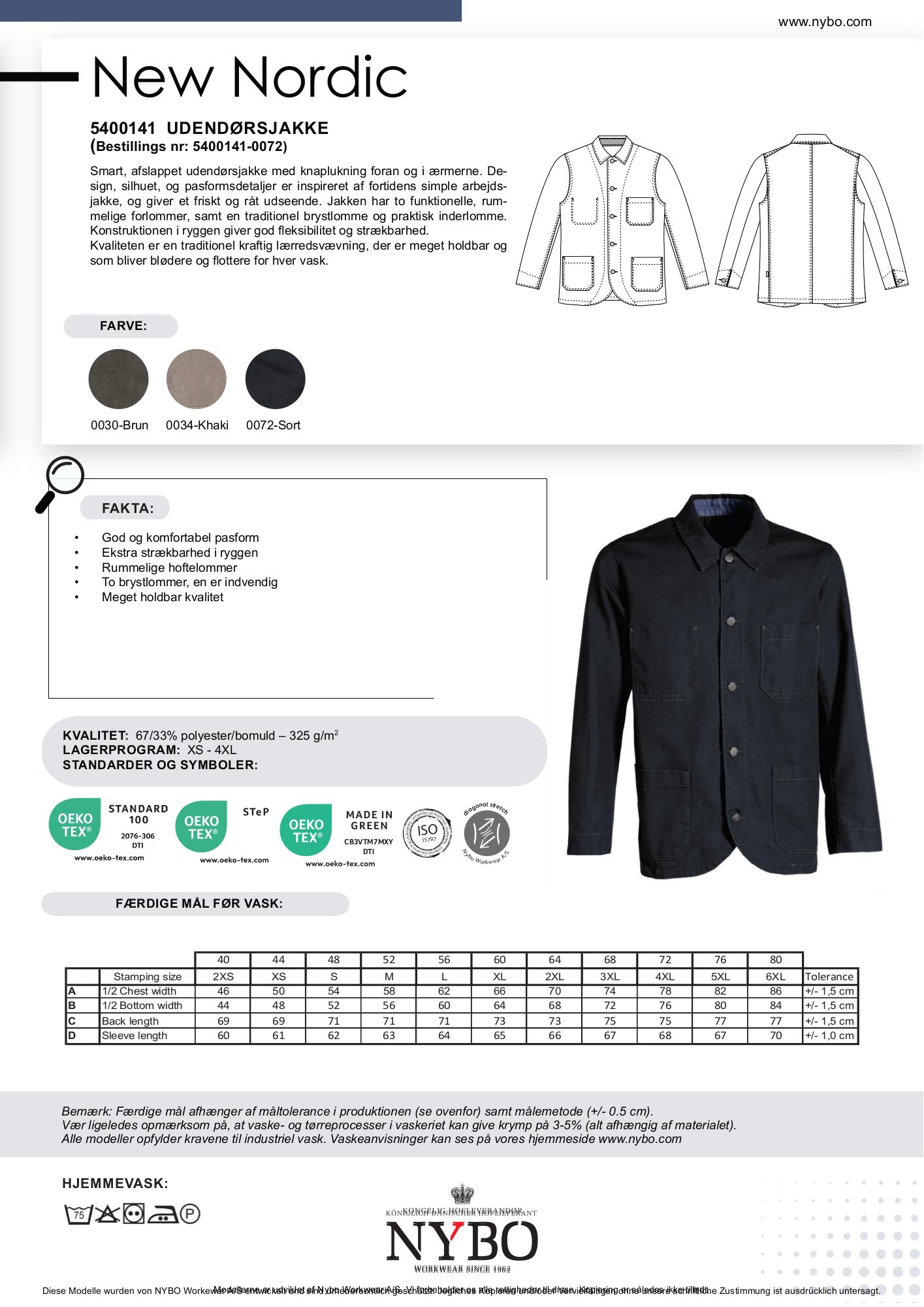 Nybo Svart Unisex New Nordic Outdoorjacka — Bekväm, Hållbar, Elastisk Rygg
