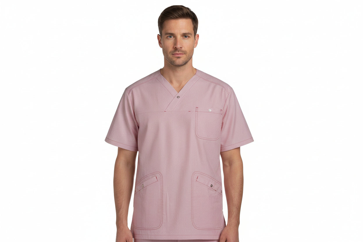 Nybo Pink Stribet Unisex Fresh Busseronne, justerbar resår, slitstark
