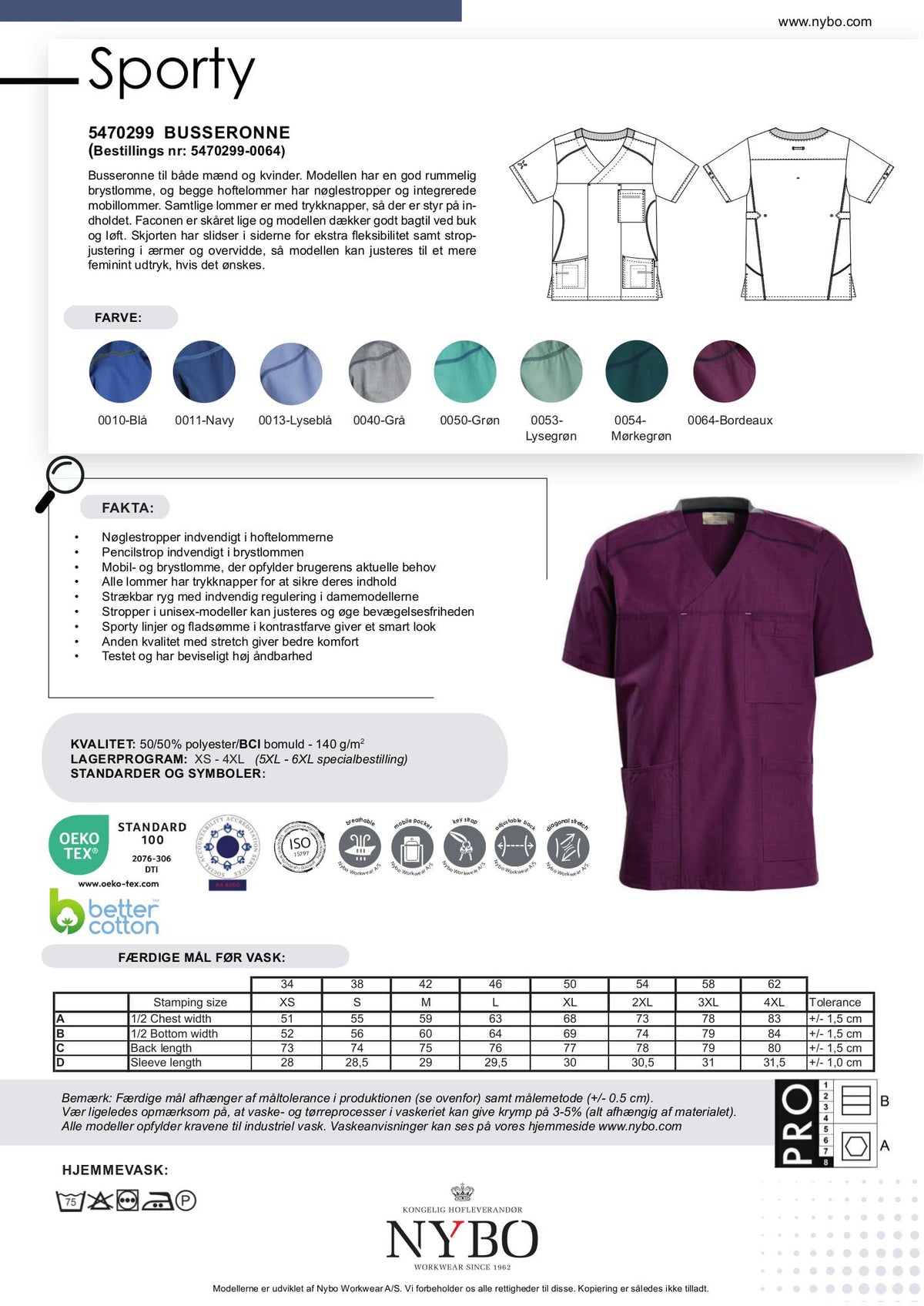Nybo Bordeaux Unisex Sportig Busseronne